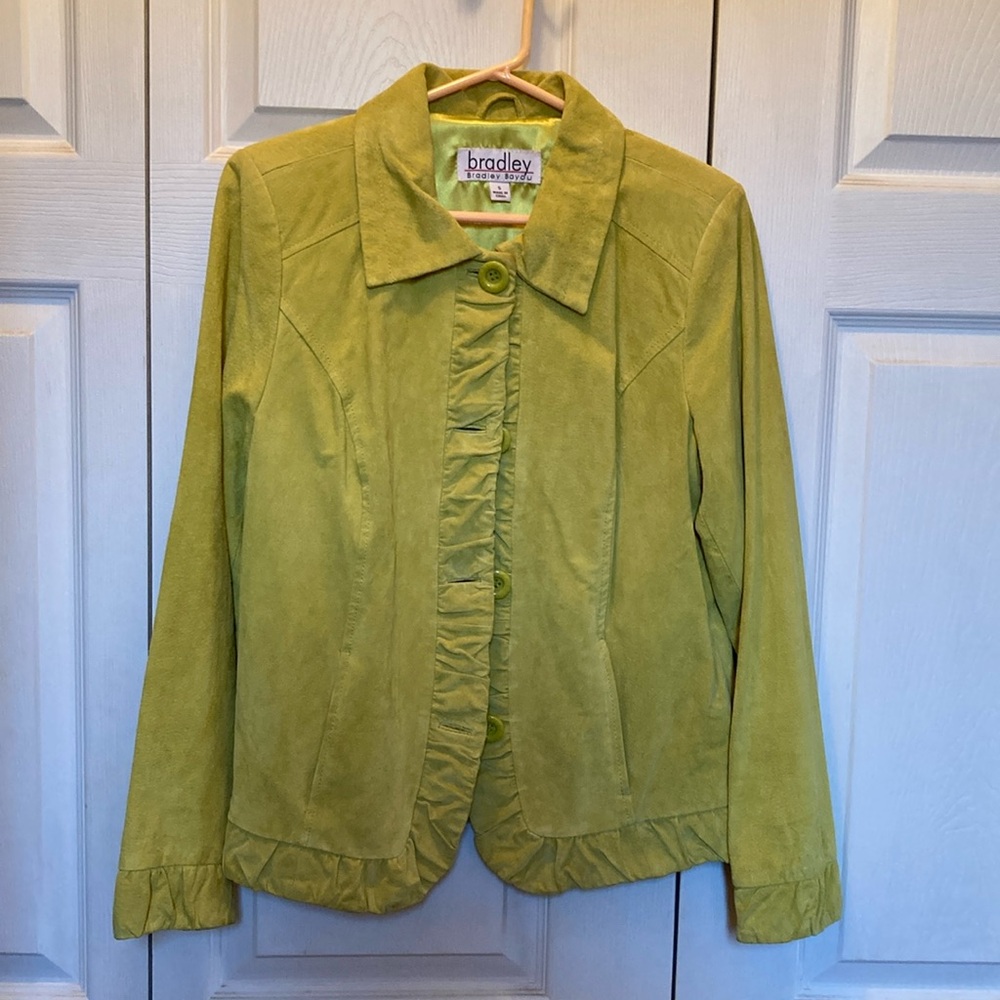 Vintage Green Suede Jacket